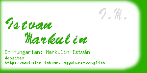 istvan markulin business card